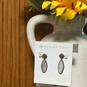 Kendra Scott Silver and White Drop Earrings #KSER